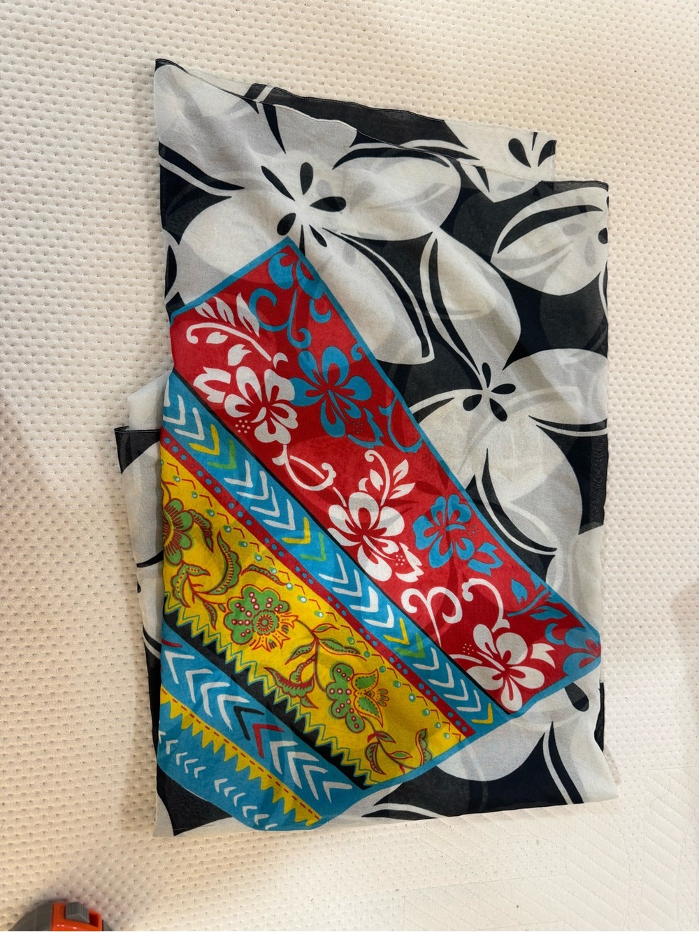 Black & Multicolor Floral Pattern Women’s SCARF